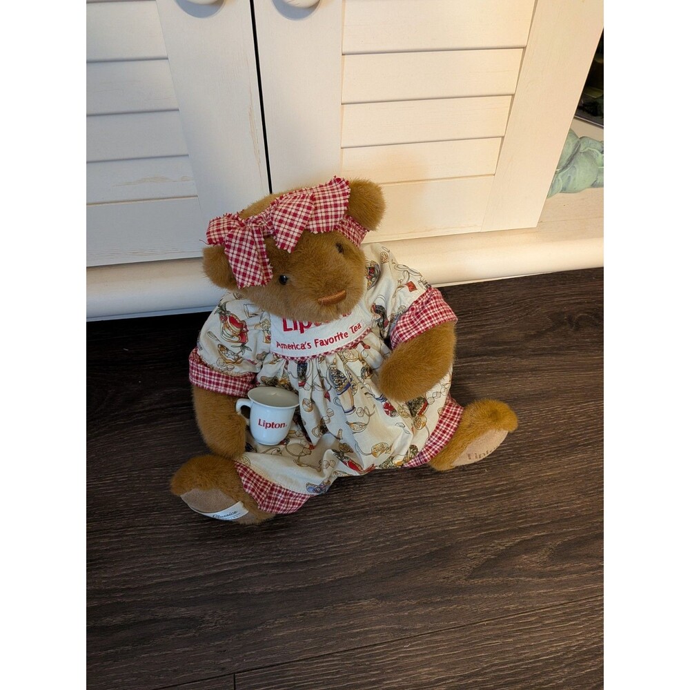 Vintage Douglas Company Lipton Tea Teddy Bear (1996)